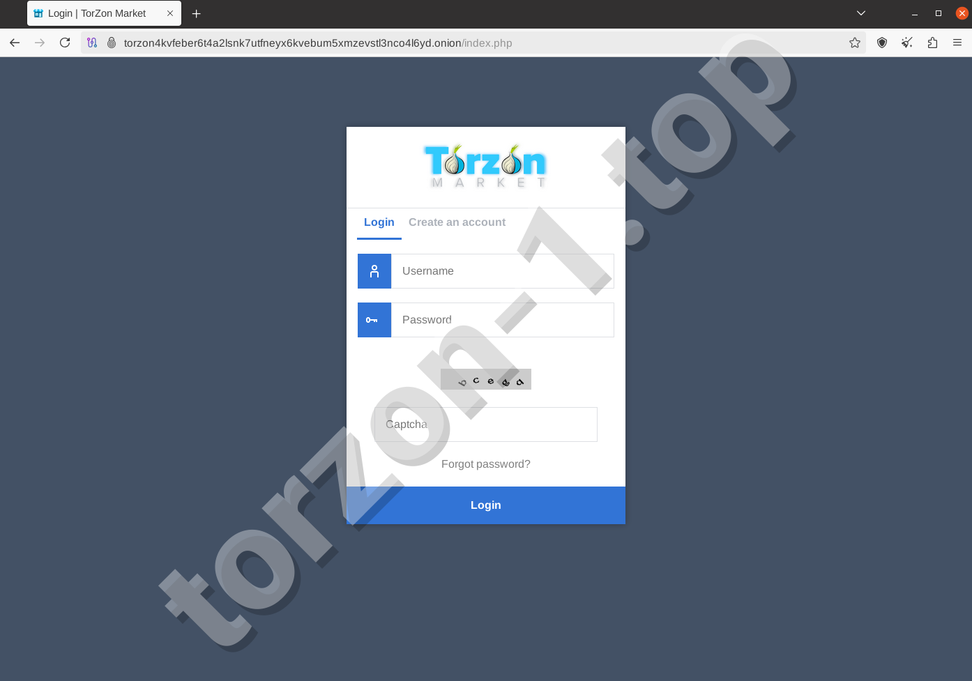 Torzon Market Secure Login Form